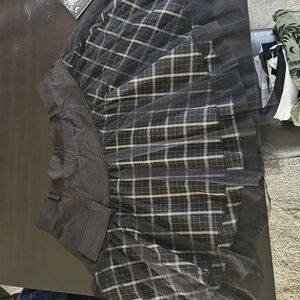 Amazon Black Plaid Mini Skirt